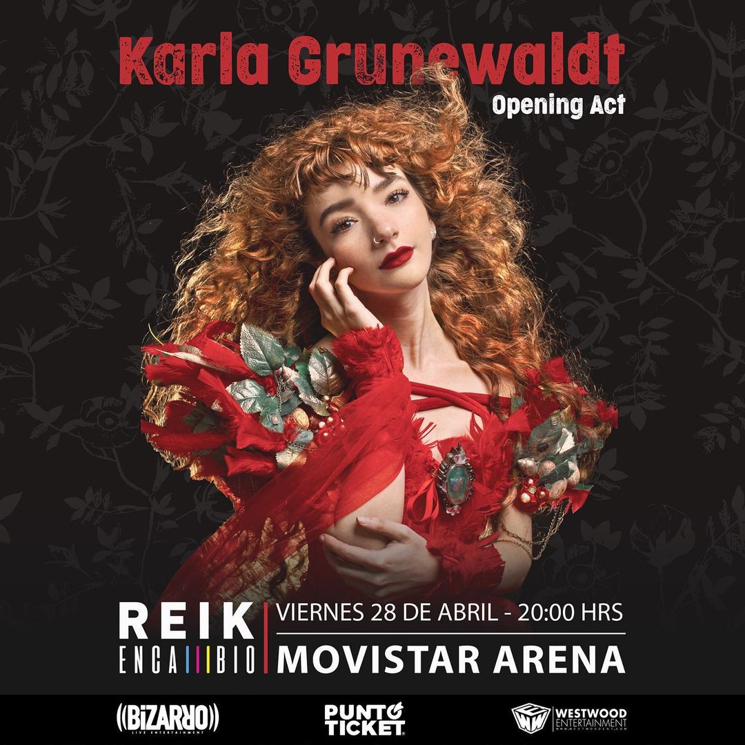 Karla Grunewaldt abrirá el show de Reik en Movistar Arena Expectador